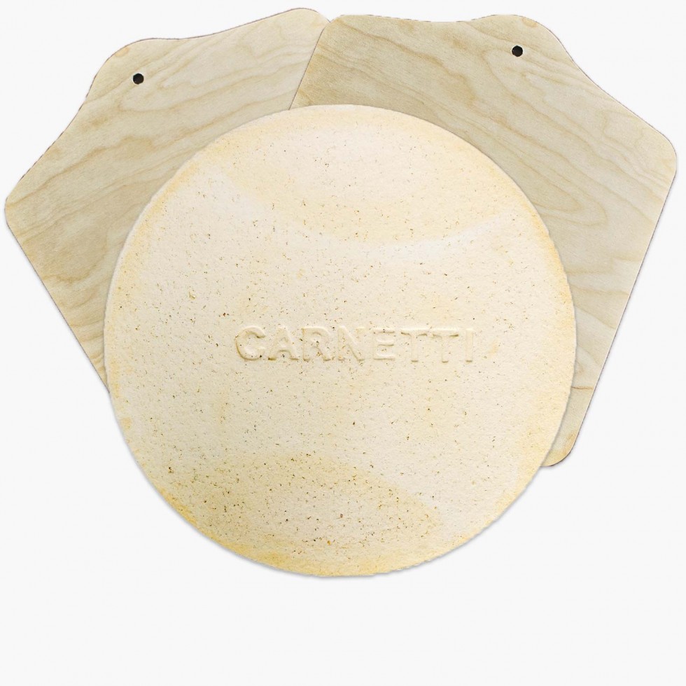 Okrągły kamień do pizzy + dwie łopatki